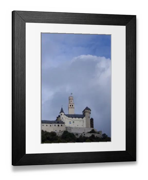 Framed Print : Germany, Rhine River. View between Mainz & Koblenz at Braubach (mile marker 580) Framed Print : Germany, Rhine River. View between Mainz & Koblenz at Braubach (mile marker 580)