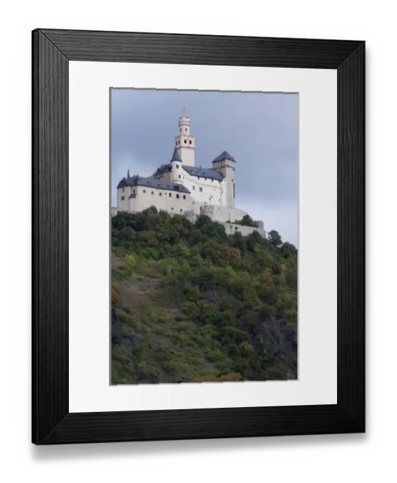 Framed Print : Germany, Rhine River. View between Mainz & Koblenz at Braubach (mile marker 580) Framed Print : Germany, Rhine River. View between Mainz & Koblenz at Braubach (mile marker 580)