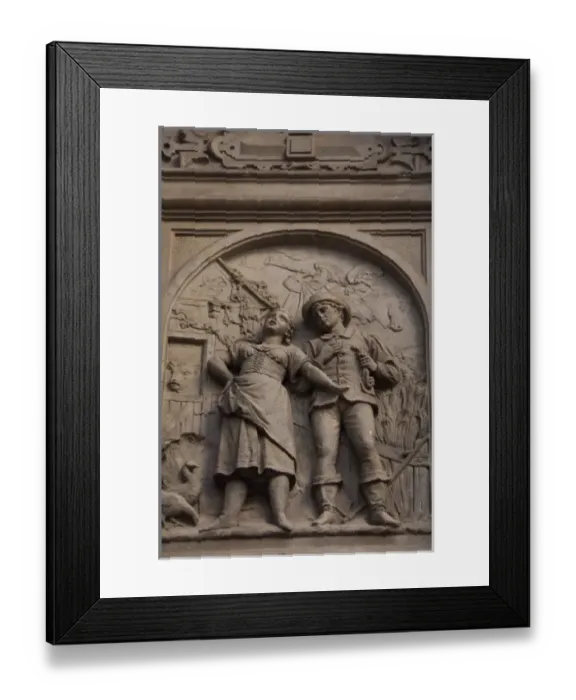 Framed Print : Germany, Cologne. Old City area, Old Marketplace Square fountain Framed Print : Germany, Cologne. Old City area, Old Marketplace Square fountain