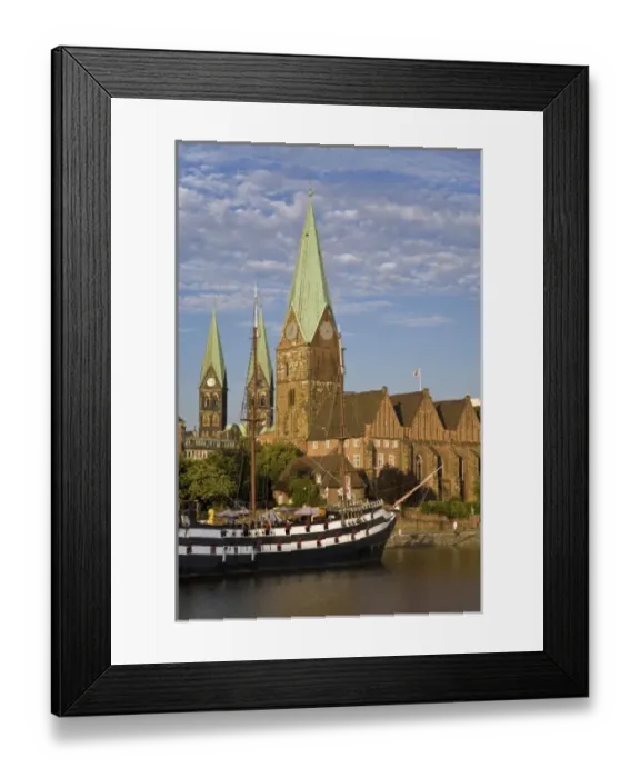 Framed Print : Pannekoekschip (Pancake Ship) Admiral Nelson, restaurant, St Martini Kirche, St Petri Framed Print : Pannekoekschip (Pancake Ship) Admiral Nelson, restaurant, St Martini Kirche, St Petri
