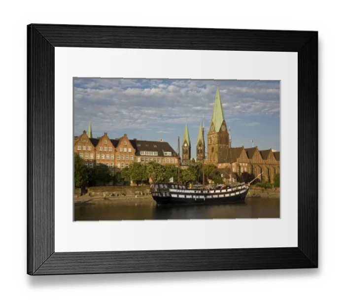 Framed Print : Pannekoekschip (Pancake Ship) Admiral Nelson, restaurant, St Martini Kirche, St Petri Framed Print : Pannekoekschip (Pancake Ship) Admiral Nelson, restaurant, St Martini Kirche, St Petri