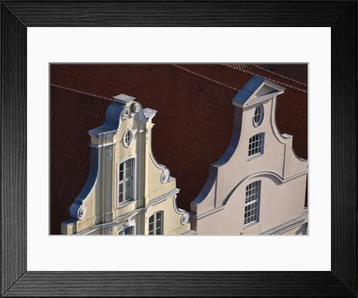 Framed Print : Gabled houses, Lubeck, Schleswig-Holstein, Germany