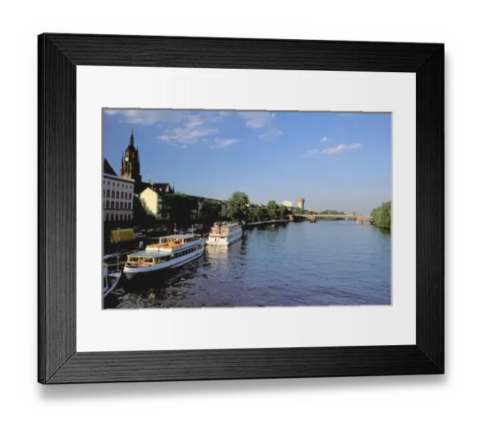 Framed Print : Europe, Germany, Frankfurt, River Main Framed Print : Europe, Germany, Frankfurt, River Main