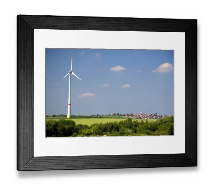Framed Print : Electricity wind generator in northwest Germany Framed Print : Electricity wind generator in northwest Germany