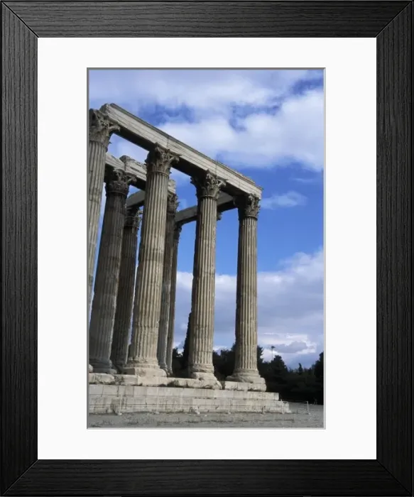 Framed Print : Greece, Athens, Acropolis. Temple of Zeus