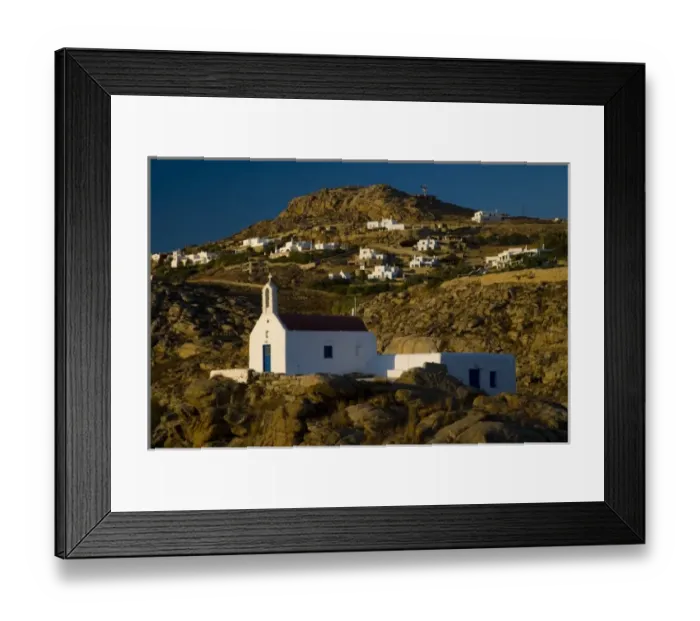 Framed Print : Greece and Greek Island of Mykonos and one of many chapels thoughout the entire island Framed Print : Greece and Greek Island of Mykonos and one of many chapels thoughout the entire island