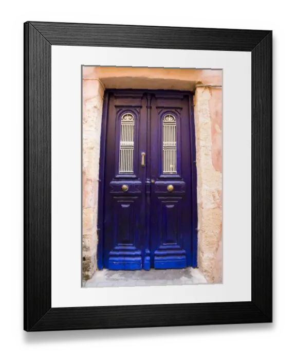 Framed Print : Greek Island of Crete and old town of Chania with old doorway