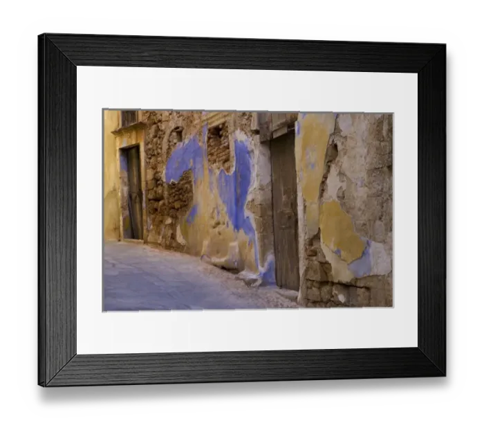 Framed Print : Greek Island of Crete and old town of Chania with old doorway