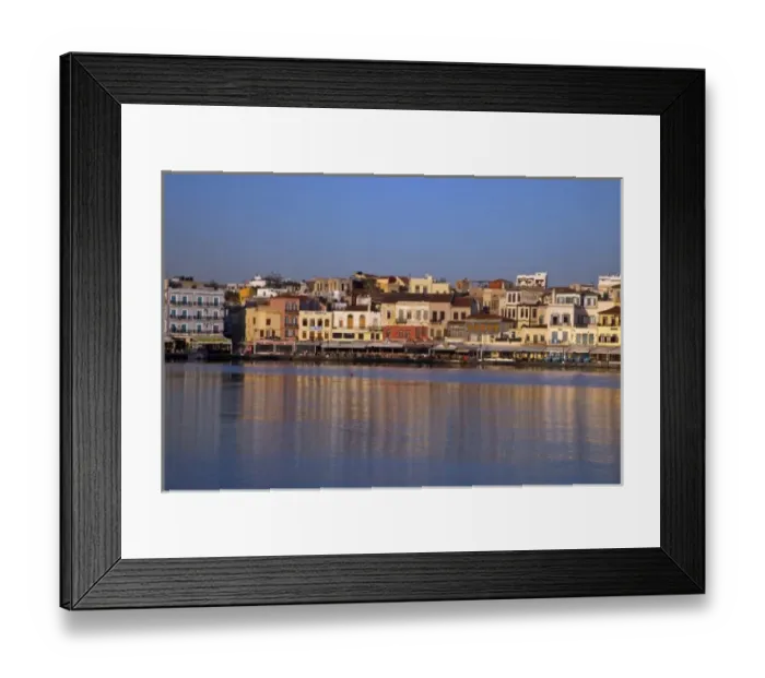 Framed Print : Greece, Crete, Chania, Old Harbor