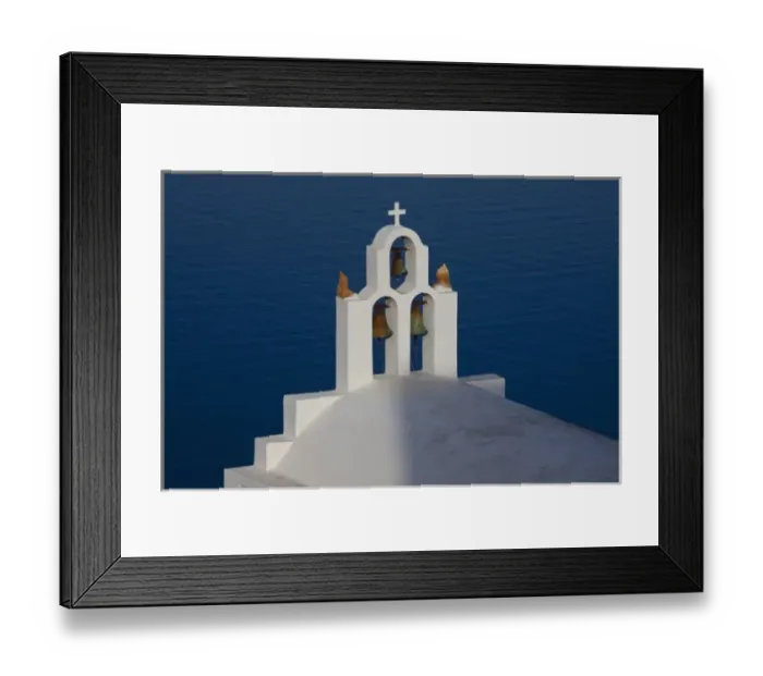 Framed Print : Greece, Santorini. Bell tower and church in neighborhood of Imerovigli Framed Print : Greece, Santorini. Bell tower and church in neighborhood of Imerovigli