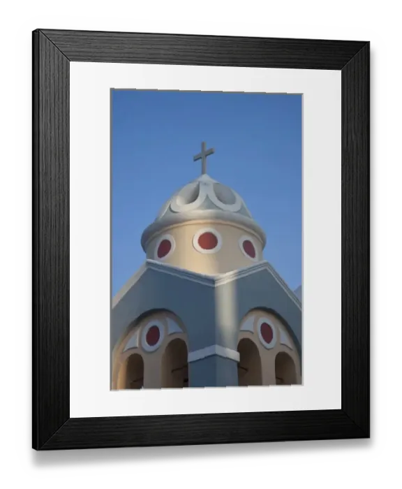 Framed Print : Greece, Santorini, Fira. Church dome Framed Print : Greece, Santorini, Fira. Church dome