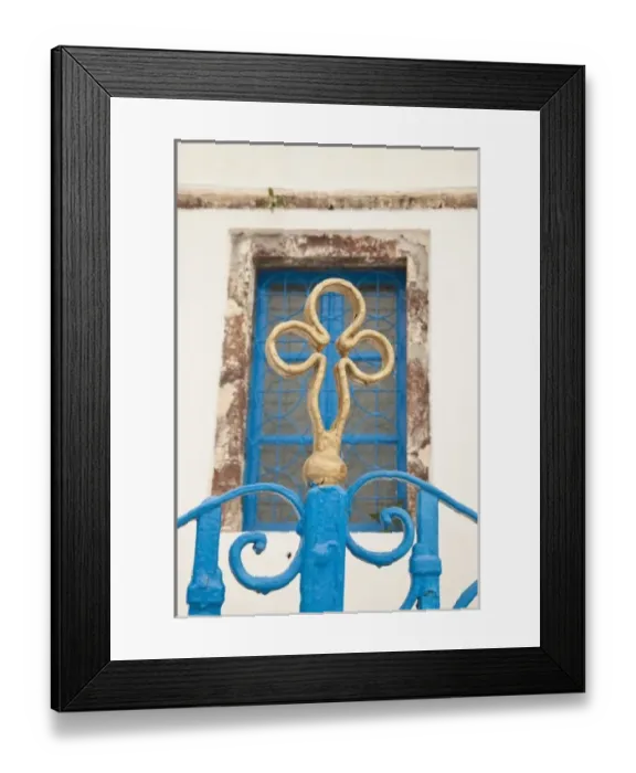Framed Print : Greece, Santorini. Gates on the Grecian island Framed Print : Greece, Santorini. Gates on the Grecian island