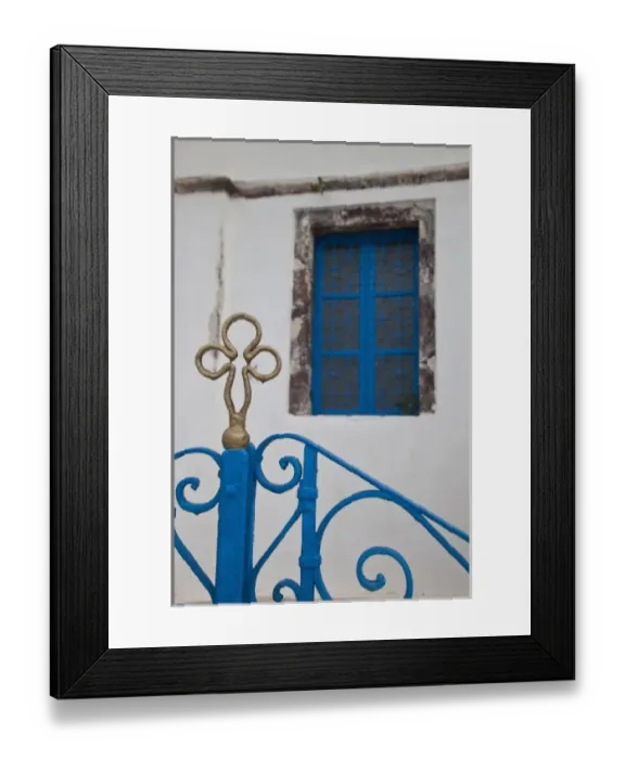 Framed Print : Greece, Santorini. Gates on the Grecian island