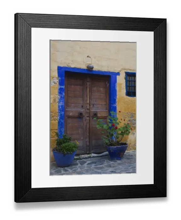 Framed Print : Greece, Crete, Chania, old town with colorful doorway to Turkish Restaurant Framed Print : Greece, Crete, Chania, old town with colorful doorway to Turkish Restaurant
