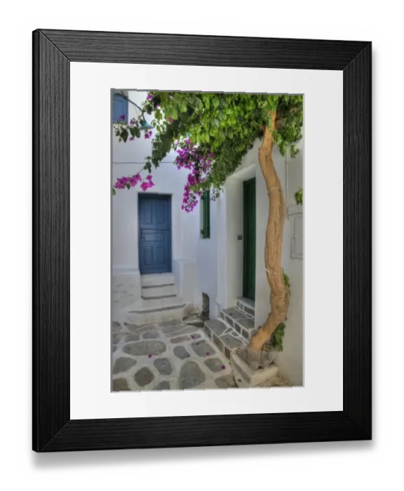 Framed Print : Greece, Mykonos, Hora, with great little alleyways and doorways all around you Framed Print : Greece, Mykonos, Hora, with great little alleyways and doorways all around you