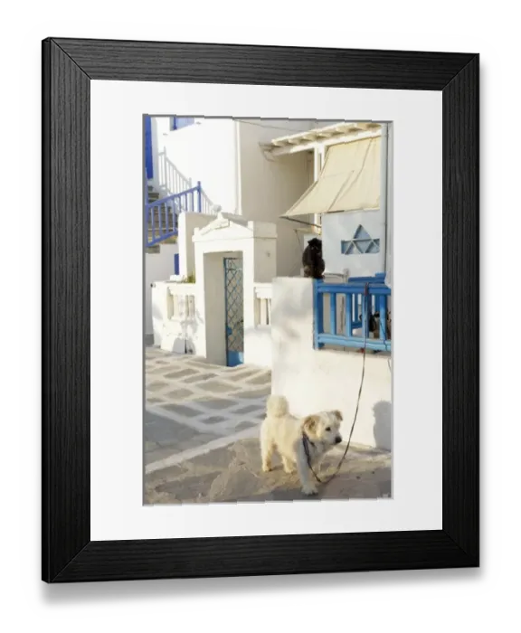Framed Print : Mykonos, Greece. Street scene