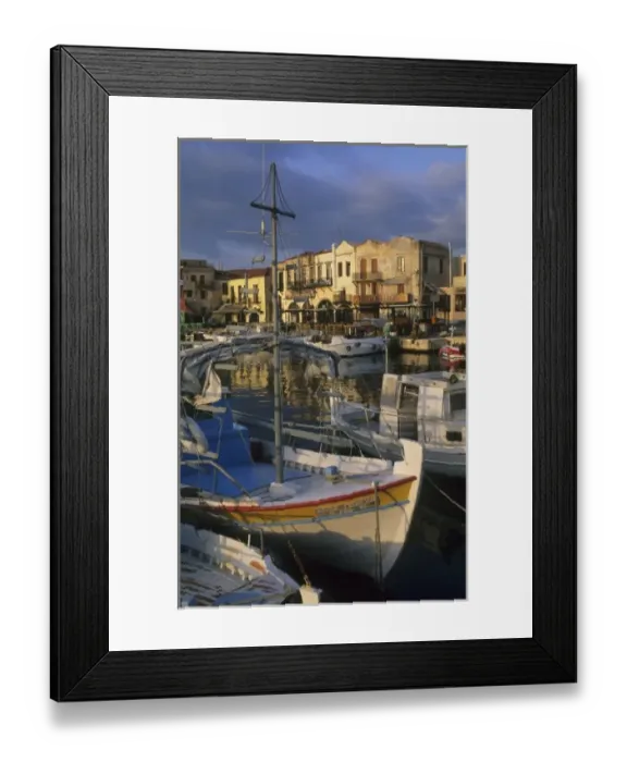 Framed Print : Greece, Crete, Rethmynon, venetian harbor Framed Print : Greece, Crete, Rethmynon, venetian harbor
