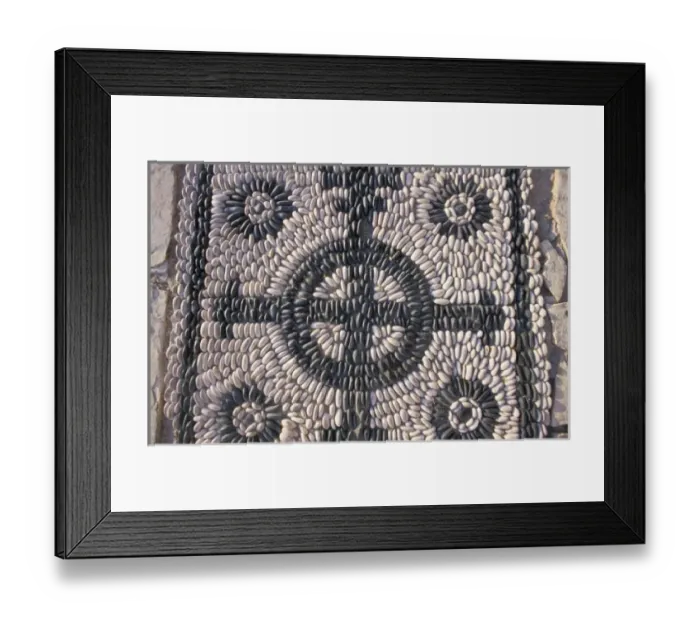 Framed Print : Greece, Dodecanese, Leros. Traditional hohlakio paving at Pandeli Castle Framed Print : Greece, Dodecanese, Leros. Traditional hohlakio paving at Pandeli Castle