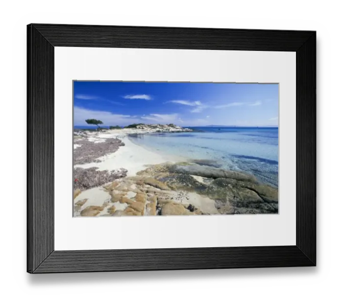 Framed Print : Greece, Halkidiki Peninsula, Sithonia. Karydi Beach