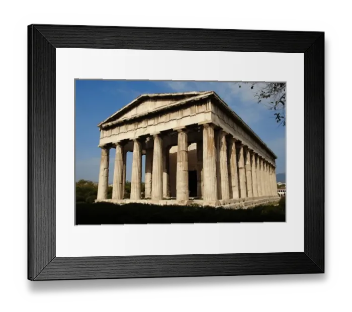 Framed Print : THESEION-HEPHAISTEION. V century. Doric temple built in pentelic marble at time of Pericles Framed Print : THESEION-HEPHAISTEION. V century. Doric temple built in pentelic marble at time of Pericles