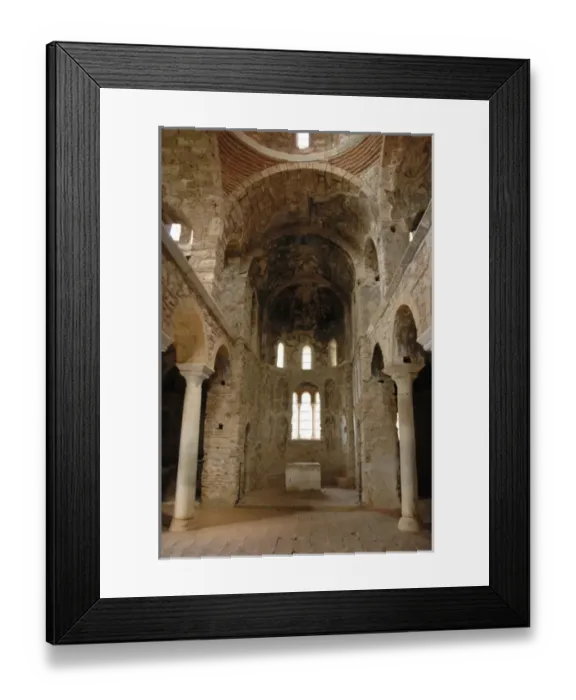 Framed Print : BYZANTINE ART. Hodegetria Church or Aphendiko Church. Built in 1310. Inside view