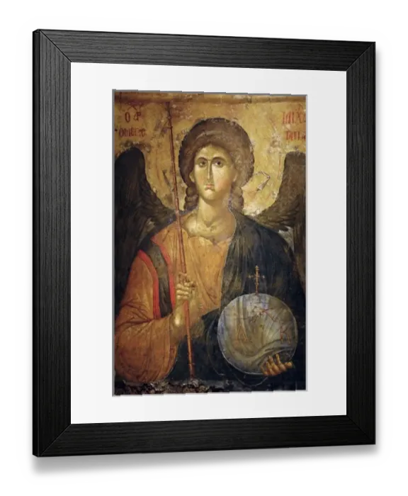 Framed Print : Byzantine Art. Greece. icon with Saint Michael Archangel by workshop Constantinople Framed Print : Byzantine Art. Greece. icon with Saint Michael Archangel by workshop Constantinople