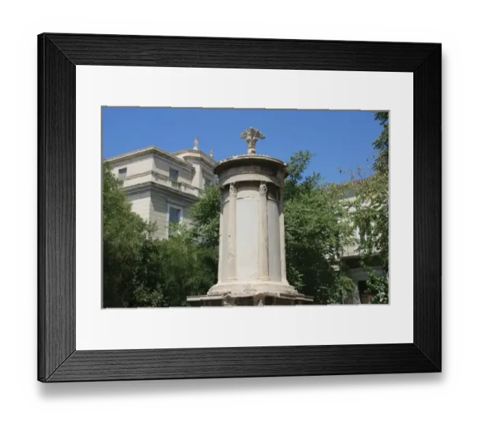 Framed Print : Greek Art. Choragic Monument of Lysicrates. Was erected by the choregos Lysicrates