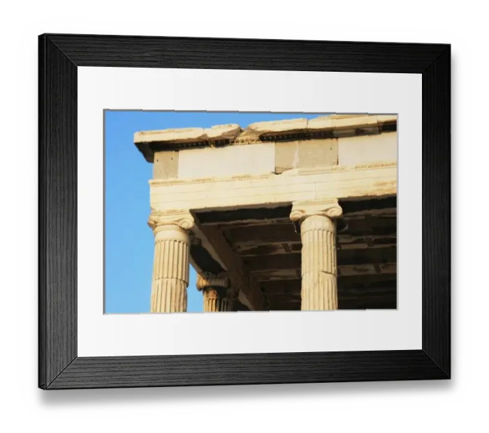 Framed Print : Greek Art. Erechtheum. Temple ionic built between 421-407 BC. Acropolis, Athens, Greece