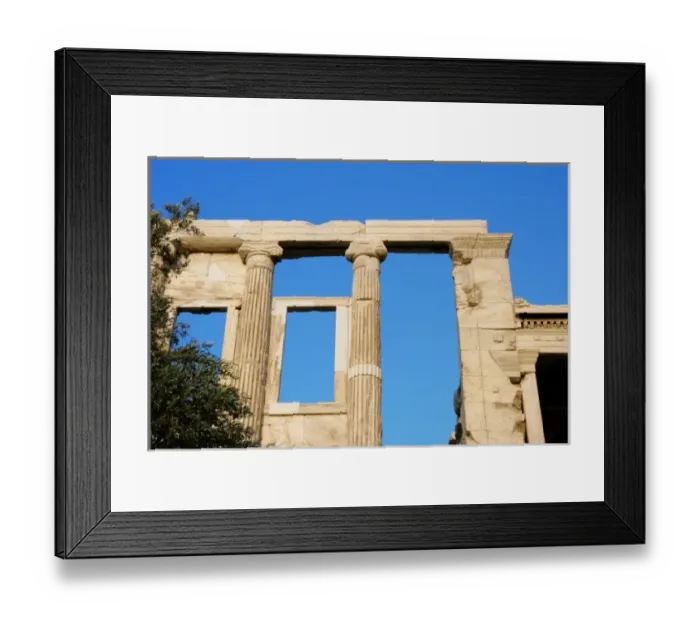 Framed Print : Greek Art. Erechtheum. Temple ionic built between 421-407 BC. Acropolis. Athens, Greece