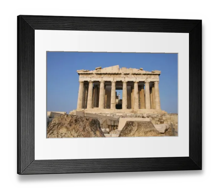 Framed Print : Greek Art. Parthenon, built between 447-438 BC under leadership of Pericles