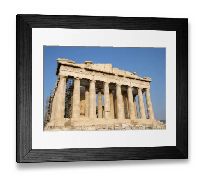 Framed Print : Greek Art. Parthenon, built between 447-438 BC under leadership of Pericles