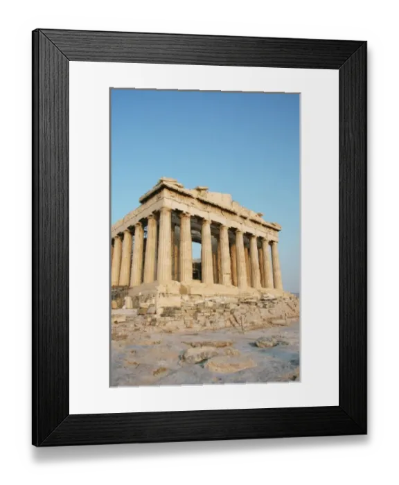 Framed Print : Greek Art. Parthenon, built between 447-438 BC under leadership of Pericles