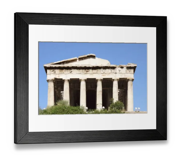 Framed Print : Greek Art. Temple of Hephaestus or Theseion. The Doric temple, which stands Framed Print : Greek Art. Temple of Hephaestus or Theseion. The Doric temple, which stands