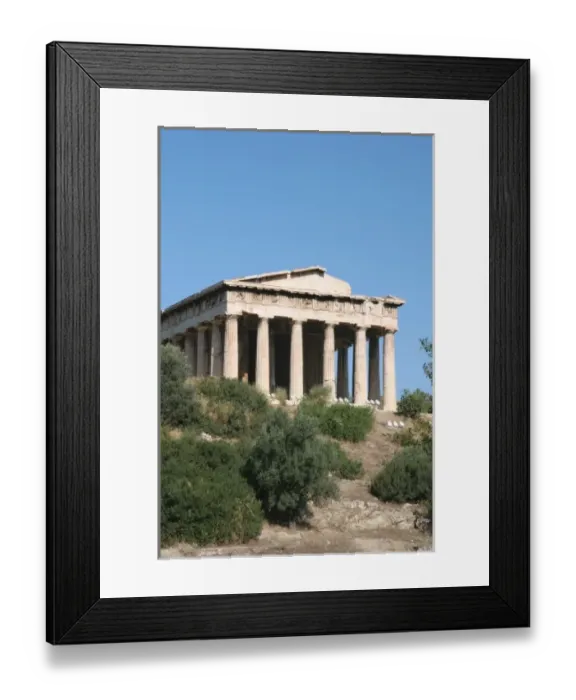 Framed Print : Greek Art. Temple of Hephaestus or Theseion. The Doric temple, which stands Framed Print : Greek Art. Temple of Hephaestus or Theseion. The Doric temple, which stands