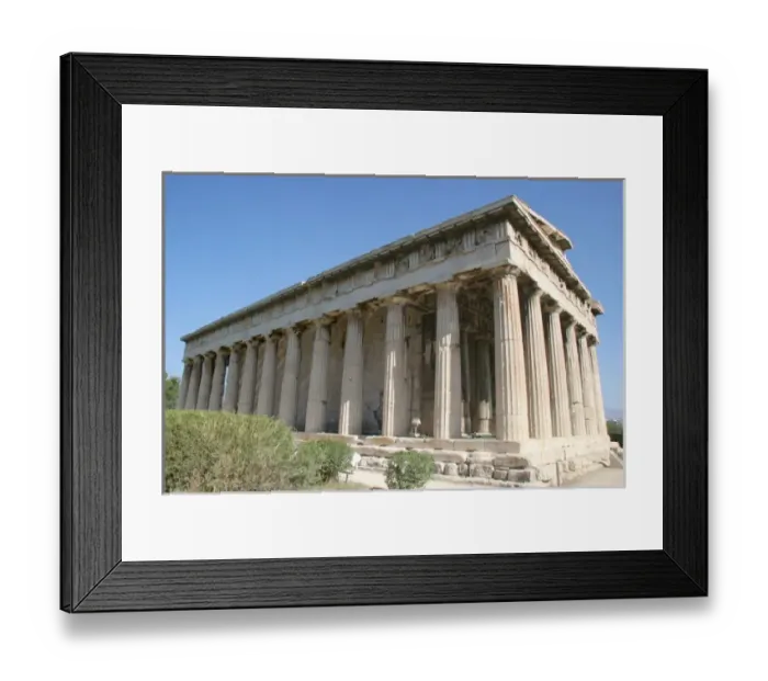 Framed Print : Greek Art. Temple of Hephaestus or Theseion. The Doric temple, which stands Framed Print : Greek Art. Temple of Hephaestus or Theseion. The Doric temple, which stands