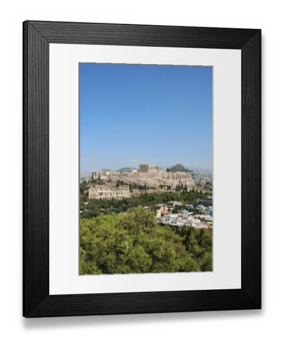 Framed Print : Panoramic view of the Acropolis and LyCabettos Hill from Philapoppos Hill. Central Greece Framed Print : Panoramic view of the Acropolis and LyCabettos Hill from Philapoppos Hill. Central Greece