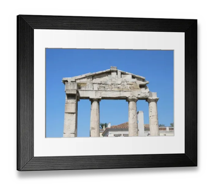 Framed Print : Roman Art. Roman Agora. Remains of the gate into the Roman Forum. Athens, Central Greece Framed Print : Roman Art. Roman Agora. Remains of the gate into the Roman Forum. Athens, Central Greece