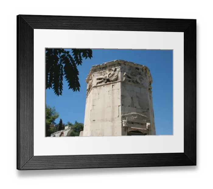Framed Print : Roman Art. Tower of the Winds (Horologion). Octagonal Pentelic marble clock tower