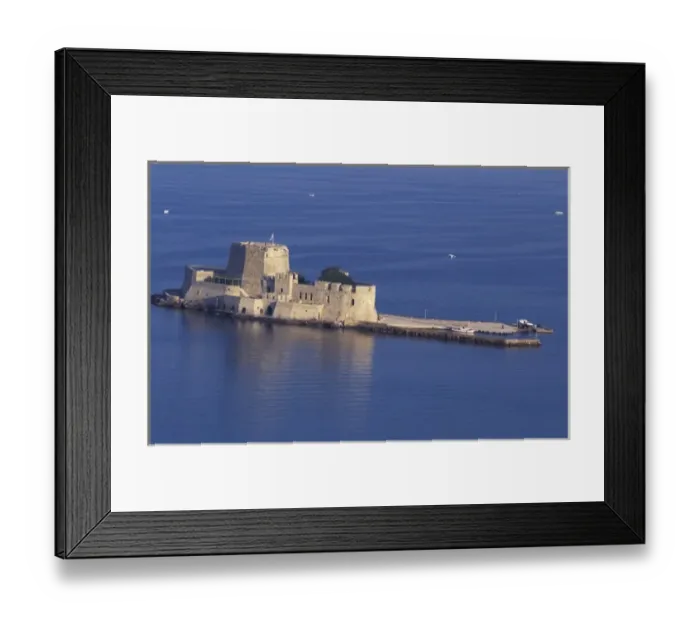 Framed Print : Greece, Peloponnese, Nafplio. Bourtzi fortress on the Mediterranean Sea Framed Print : Greece, Peloponnese, Nafplio. Bourtzi fortress on the Mediterranean Sea