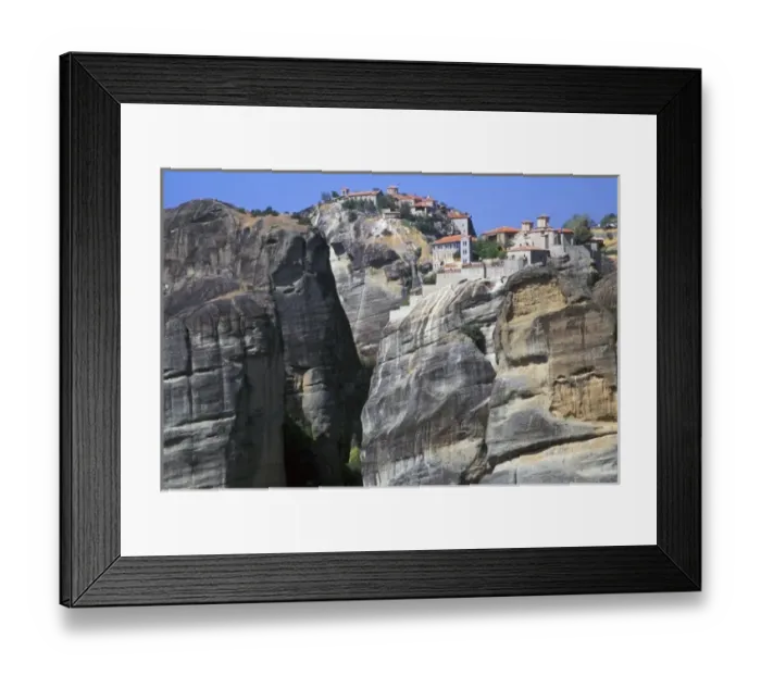Framed Print : Greece. Town of Meteora, rock pinnacles Framed Print : Greece. Town of Meteora, rock pinnacles