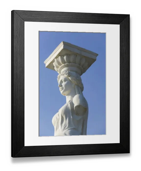 Framed Print : GREECE, Ionian Islands, KEFALONIA, Kokolata: Greek Lawn Ornament Statue Showplace