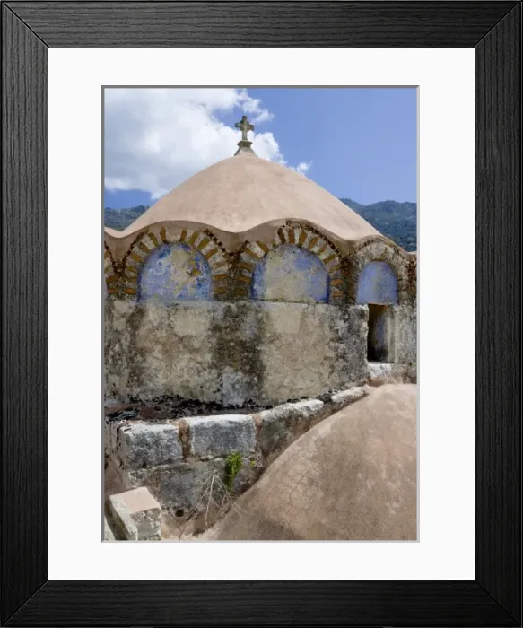 Framed Print : Greece, Crete, Episkopi. Byzantine Church of Agios Georgios (Saint George) was built c