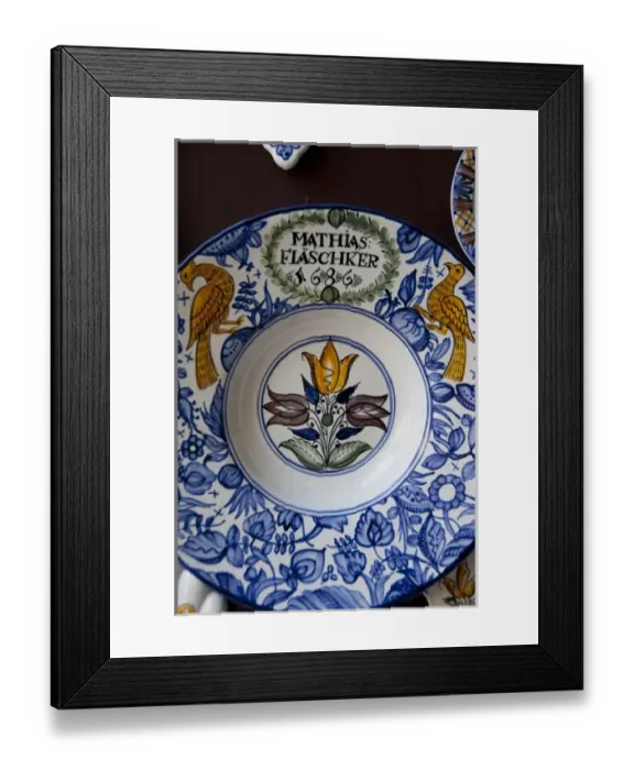 Framed Print : Hungary, capital city of Budapest. Buda, Castle Hill. Traditional Hungarian blue & yellow pottery Framed Print : Hungary, capital city of Budapest. Buda, Castle Hill. Traditional Hungarian blue & yellow pottery