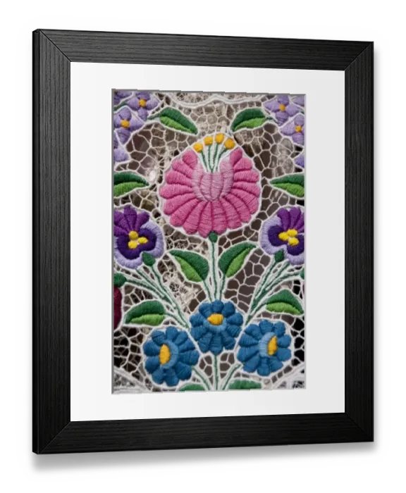 Framed Print : Hungary, capital city of Budapest. Buda side, Castle Hill. Traditional hand made embroidered lace Framed Print : Hungary, capital city of Budapest. Buda side, Castle Hill. Traditional hand made embroidered lace