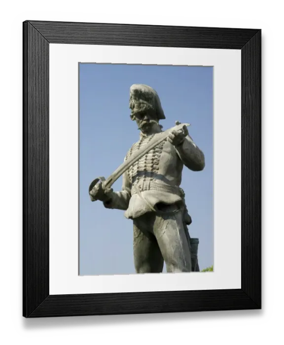 Framed Print : Europe, Hungary, Budapest, Buda, Castle Hill, statue of Huzsar karddal, cavalryman Framed Print : Europe, Hungary, Budapest, Buda, Castle Hill, statue of Huzsar karddal, cavalryman