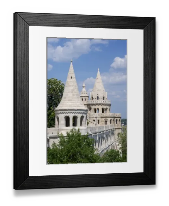 Framed Print : Europe, Hungary, Budapest, Buda, Castle Hill, towers of Fishermans Bastion Framed Print : Europe, Hungary, Budapest, Buda, Castle Hill, towers of Fishermans Bastion