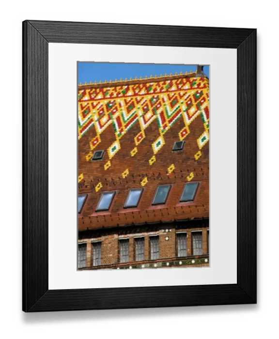 Framed Print : National Archives of Hungary. Decorated roof. Detail. Buddha. Budapest, Hungary Framed Print : National Archives of Hungary. Decorated roof. Detail. Buddha. Budapest, Hungary