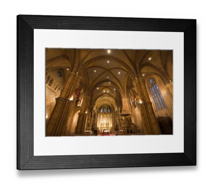 Framed Print : Gothic style Matyas Church, Castle Hill, Bude side of Central Budapest, Capital of Hungary