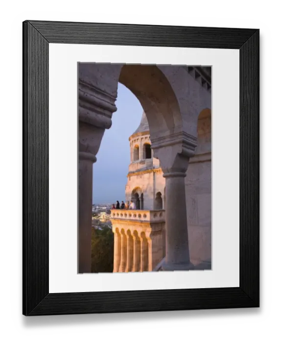 Framed Print : View from Fishermens Bastion next to Matyas Church, Castle Hill, Bude side of Central Budapest Framed Print : View from Fishermens Bastion next to Matyas Church, Castle Hill, Bude side of Central Budapest