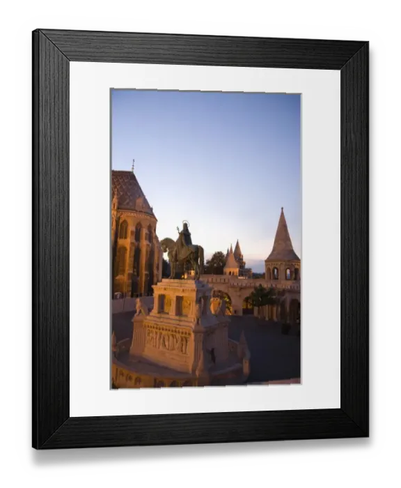 Framed Print : View from Fishermens Bastion next to Matyas Church, Castle Hill, Bude side of Central Budapest Framed Print : View from Fishermens Bastion next to Matyas Church, Castle Hill, Bude side of Central Budapest
